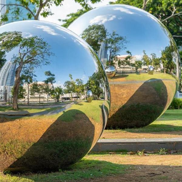 Stainless Steel Hollow Sphere Corten Steel Hollow Metal Sphere Large Garden Ornament