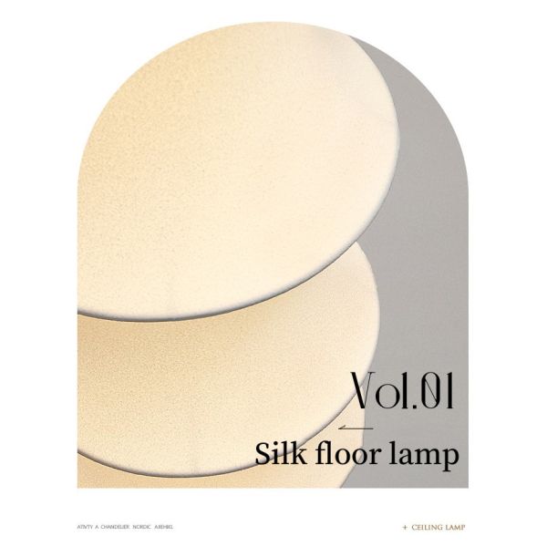 Минималистская белая шелковая светодиодная лампа бамбуковая совместная лампа гостиничная комната гостиная декор