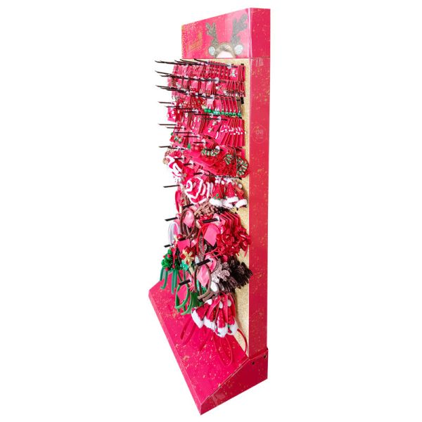 Custom Logo Corrugated Cardboard Hook Display Stand for Retail Advertising