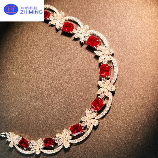 Pigeon Blood Lab Grown Ruby Necklace Luxury Fine Jewelry