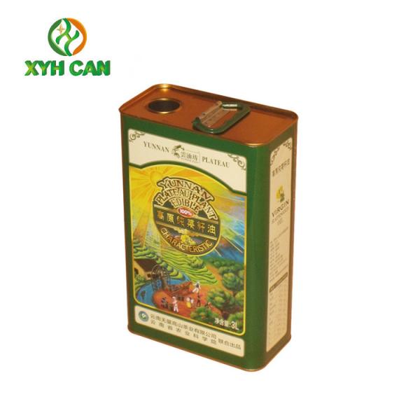 O armazenamento de empacotamento do alimento de Olive Oil Tin Can Innovation estanha o recipiente do óleo do atomizador