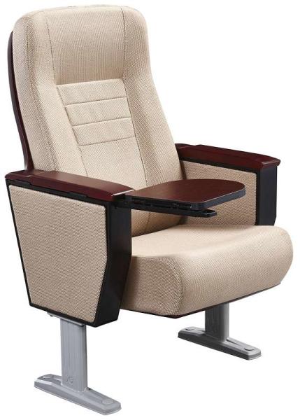 Modern Standard Seat Auditorium Church Chairs Solid Rubber Wood Armrest