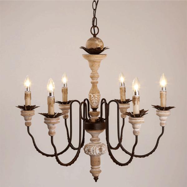Wood Chandelier Lighting Nordic Design Lustre LED Suspension lamp(WH-CI-127)