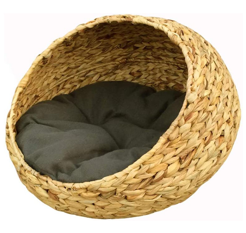 Seagrass лозы кровати корзины смертной казни через повешение кота естественный Handwoven