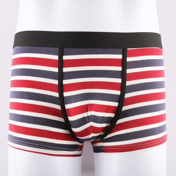 95% cotton Mens Striped Cotton Stretch Men Briefs Boxers Underwear