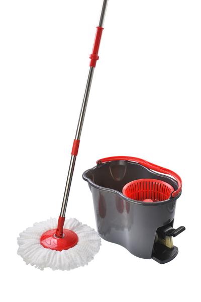 Swivel Wet Dry Commercial Microfiber Mop Hand Press 360 Detachable Magic Spin Mop