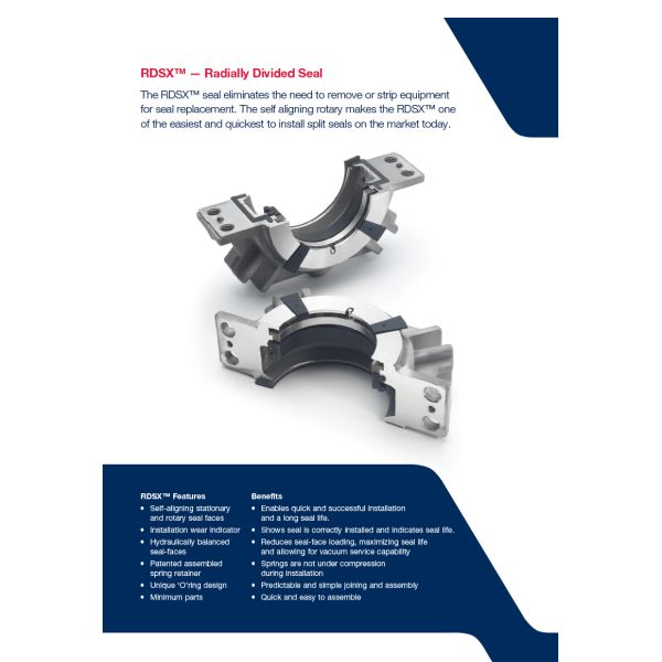 SS316L Split Mechanical Seal FKM EPR RDSX AESSEAL Mechanical Seals
