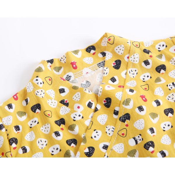100cm Casual Infant Matching Children'S Pajamas Sets With Floral Bag