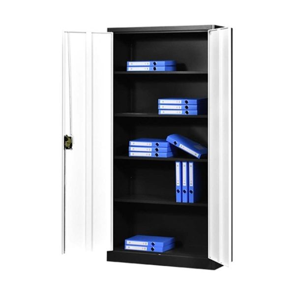Double Door Steel Filing Cabinet Solutions Electrostatic Powder Coating