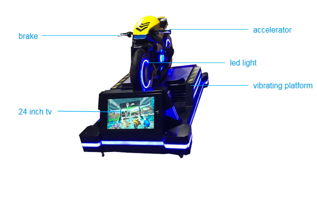 24 Inch Display VR 9D Moto Racing Simulator