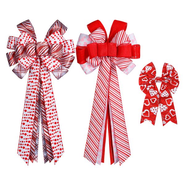 MSD Handmade Valentines Gift Wrap Ribbon Bows in Like picture or Customized Pattern