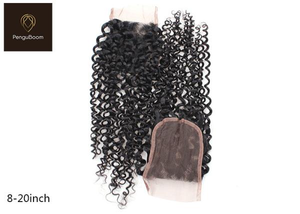 Grade 8A Curly Reinforced Remy Human Hair Closure 130% Density