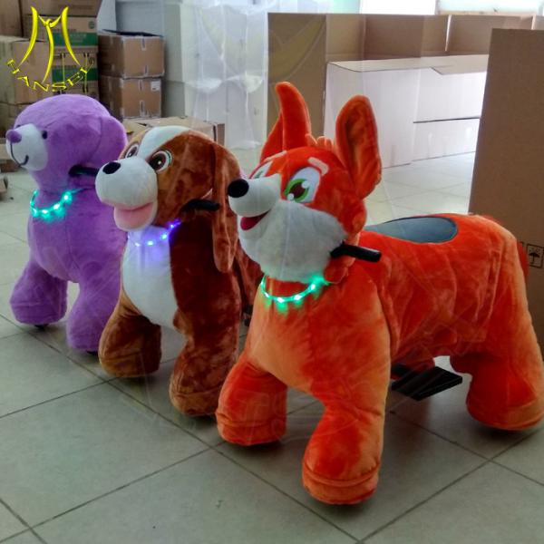 Hansel amusement park rides panda plush battery animal scooters for sale