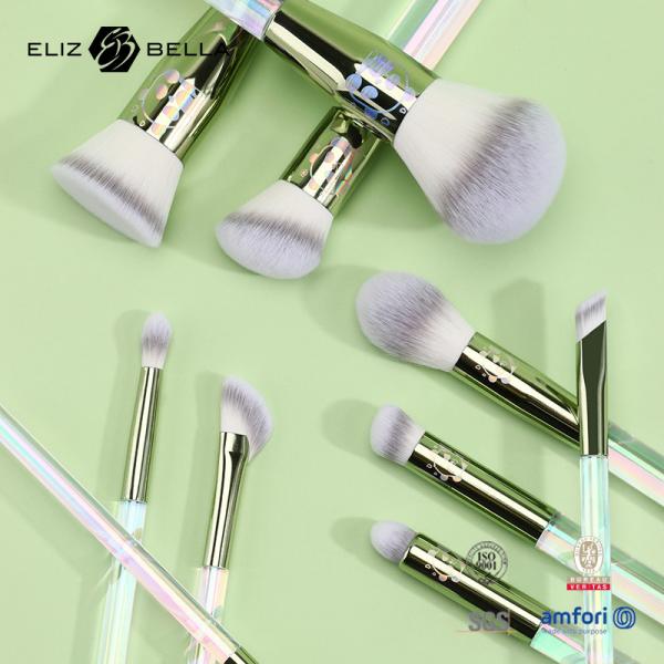 12pcs brosses à poignées en plastique transparent brosses cosmétiques personnalisées avec conception laser