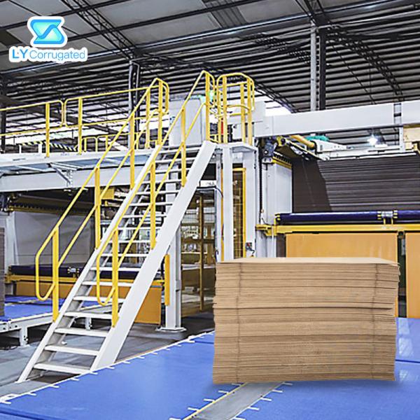 3/5/7 Ply Corrugated Cardboard Production Line 300M/MIN 50KW Down Stacker Dry End