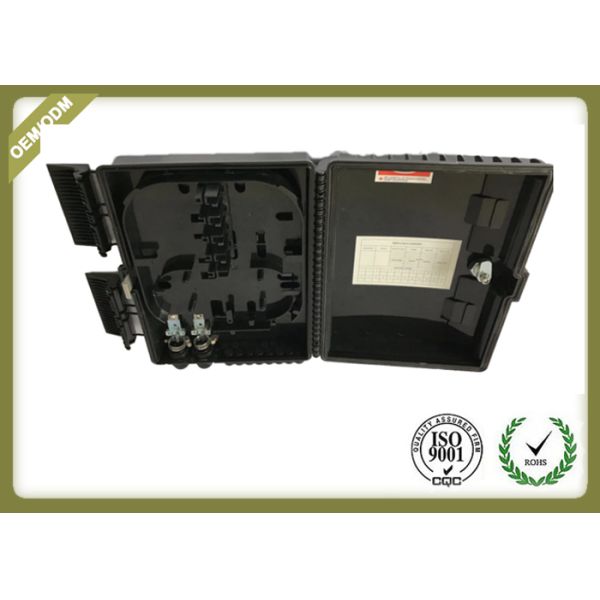 Black ABS Fiber Optic Termination Box Support Both Mechanical And Fusion Splicing