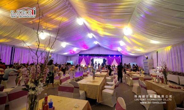Barracas exteriores brancas da cerimônia da barraca do dossel/de casamento máscara de Sun para o evento luxuoso do casamento