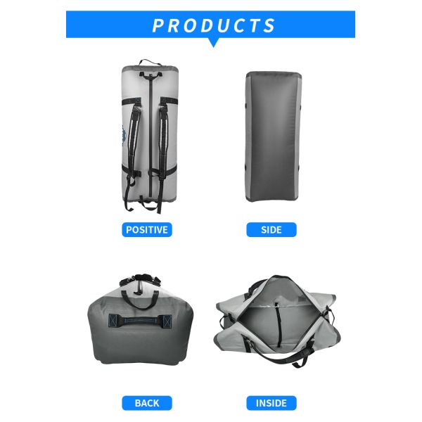 Спортивная сумка светло-серого цвета 120Л водоустойчивая для располагаться лагерем на открытом воздухе туризма