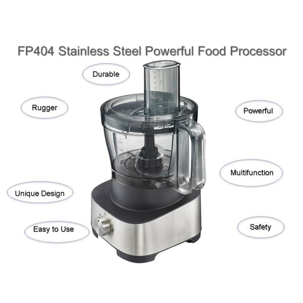Food Preparation Stainless Steel Food Processor 1000W XL Bowl