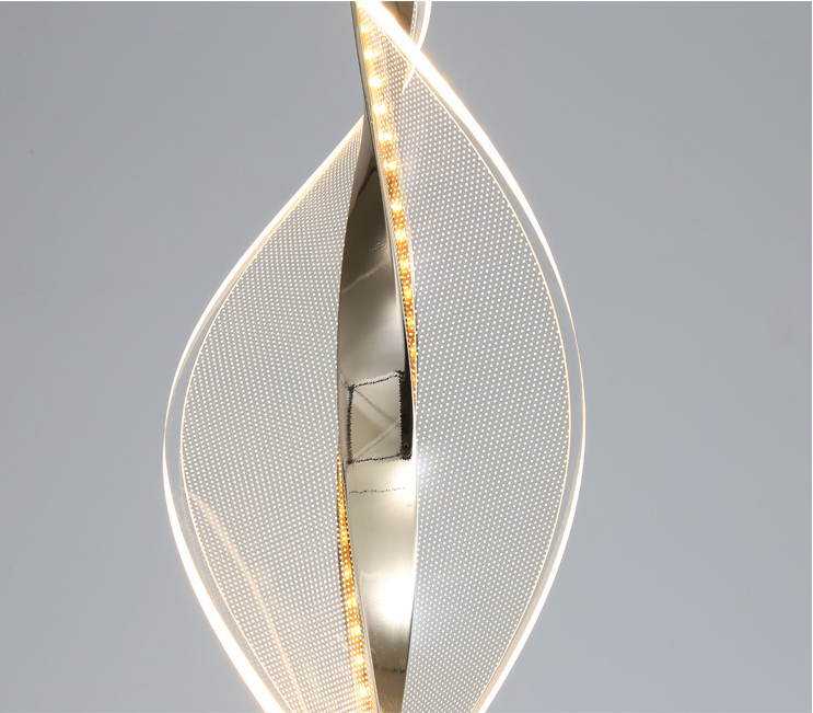 Lumière de luxe dorée de design moderne lampadaire LED pour restaurant éclairage décoratif intérieur lampes suspendues décoratives