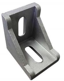 Sandblasting Aluminum Corner Bracket Silver Aluminum Profile Connector D Bracket