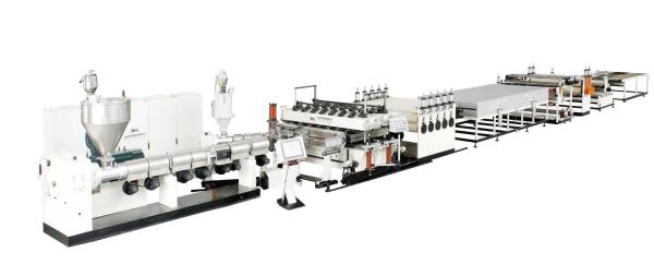 Single Screw PC Hollow Profile Sheet Extrusion Line Machine