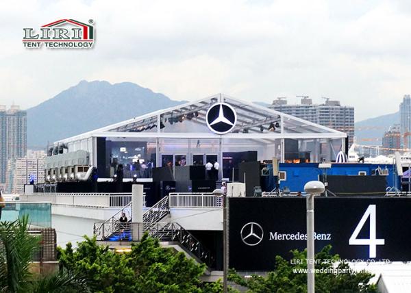 Strong White Outdoor Heavy Duty Party Tents With Glass Walls And ABS Walls