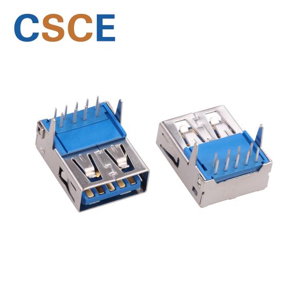Type AF USB Male Female Connector 90 Degree For Charge And Data Transmission