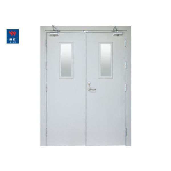 Double Interior Escape Exit Iron Fireproof Steel Doors