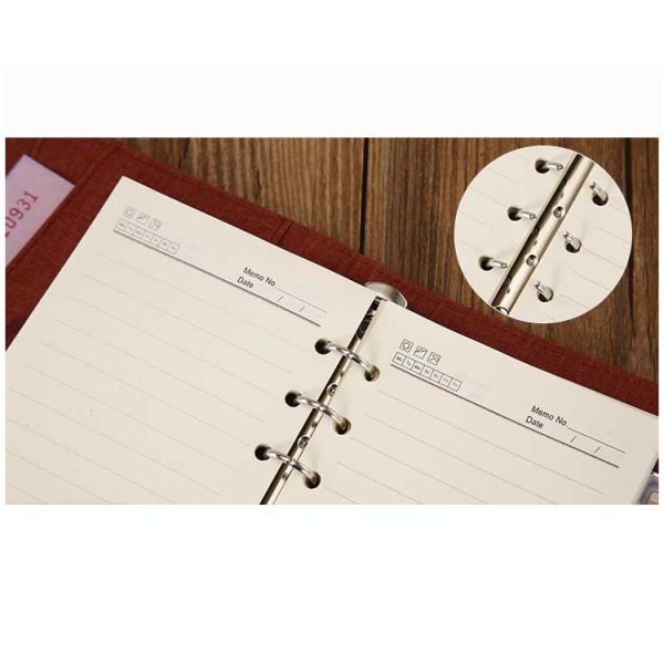 Кожаная беспроводная поручая тетрадь A5 с построенный в банке силы Recyclable