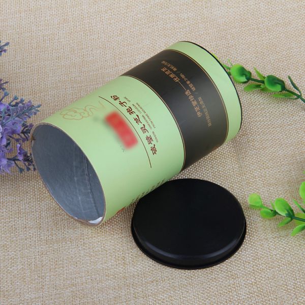 Еда/косметики/трубки картона упаковки подарка упаковывая с крышкой металла