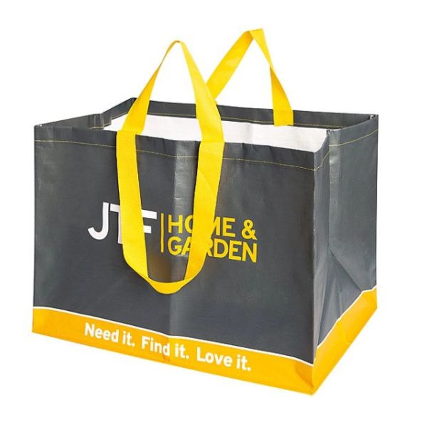 120gsm BOPP Laminated PP Woven Bags 650d 300mm Polypropylene Eco Bag