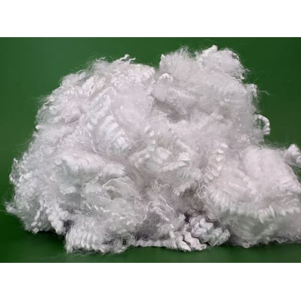 Raw White Color ,  1.2D×32mm , Solid Microfiber , Polyester Staple Fiber  For Filing Quilts, Pillows , Jackets , Etc.