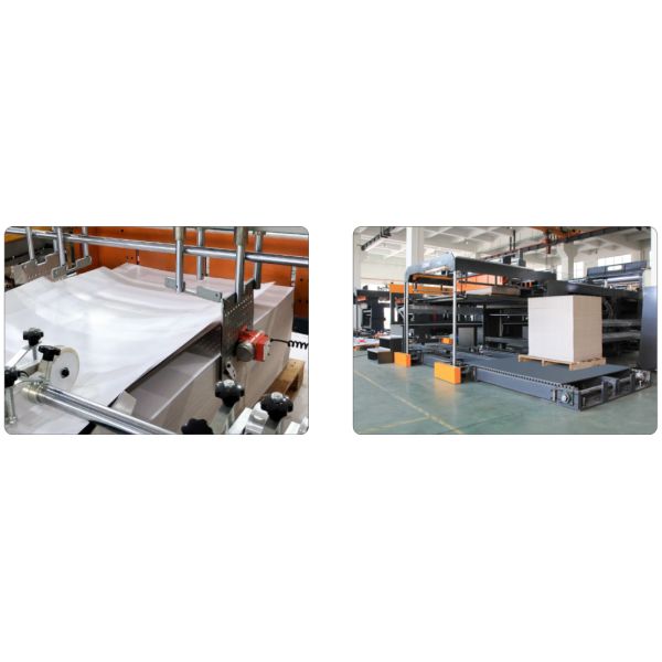 Machine CHM à grande vitesse 300/min avec épissage automatique, changement de palette et positionnement de couteau de refente pour la coupe de rouleaux de papier