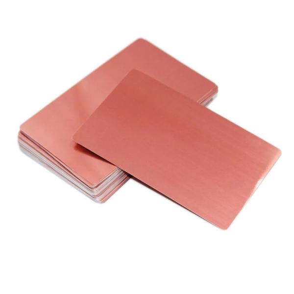 Laser Engraved Anodized Aluminum Business Cards Portable 0.5mm - 0.8mm Thickness