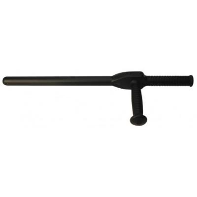 Fiberglass Police Truncheon / Tonfa Baton Non - Slip Grip Rubber Grip 24''