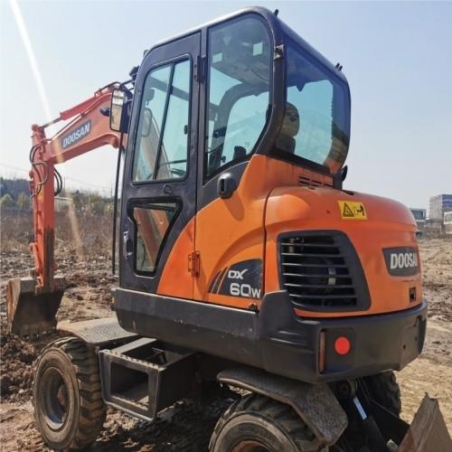 Doosan DX60W Wheel Excavator with YANMAR Engine and 0.21m3 Bucket Capacity