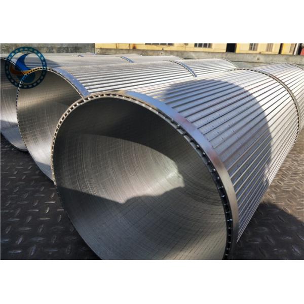 Fully Welded Rotary Drum Screen / Wedge Wire Screen Cylinders ISO Approval