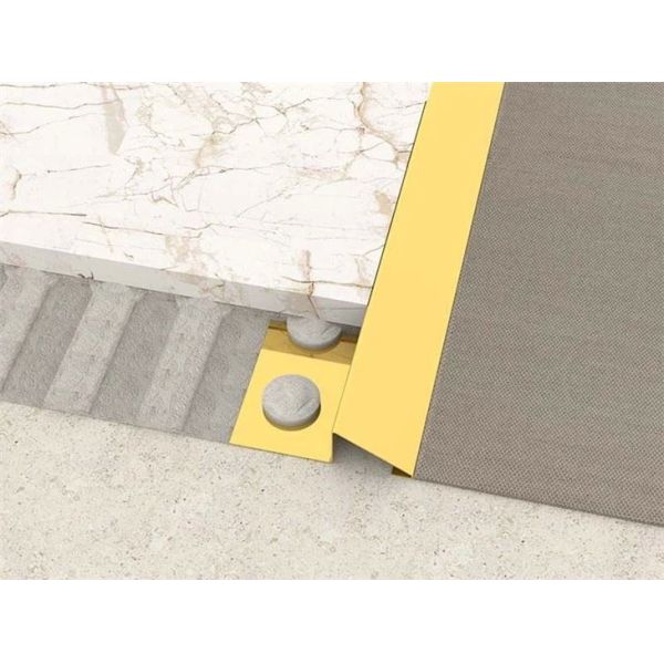 0.25 Inch PVD Coated Tile Edge Trim with Customizable Sizes in Stainless Steel