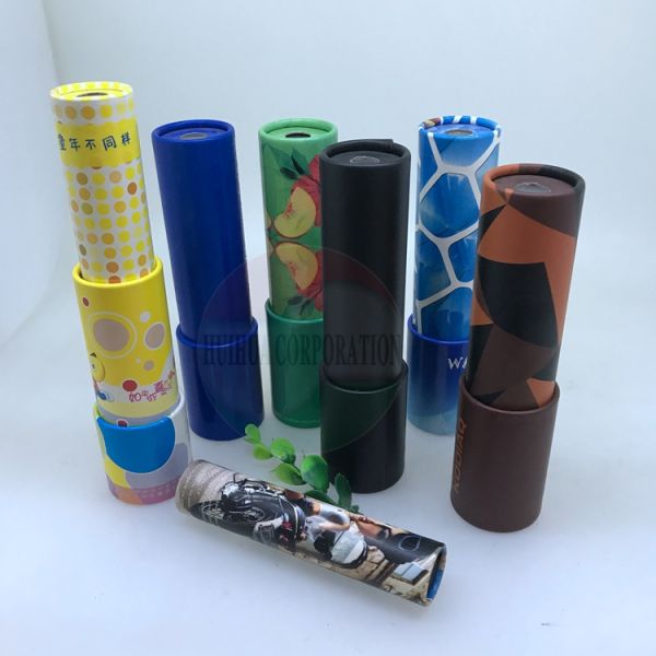 OEM Color Printing Kaleidoscope Paper Cans Packaging for Christmas Gift Kids Toy Crafts