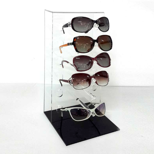 Su6 Pair Acrylic Eyeglass Display Stand , Retail Show Sunglasses Wall Rack