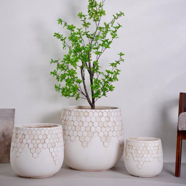Petit pot de fleurs écologique Drainage pour la décoration intérieure/extérieure