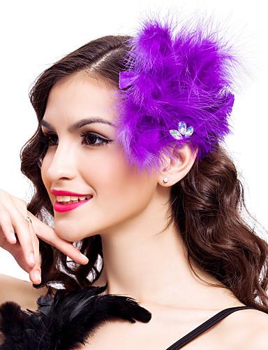 Polyester Dance Costumes Accessories Colored Fabulous Feather Headpiece