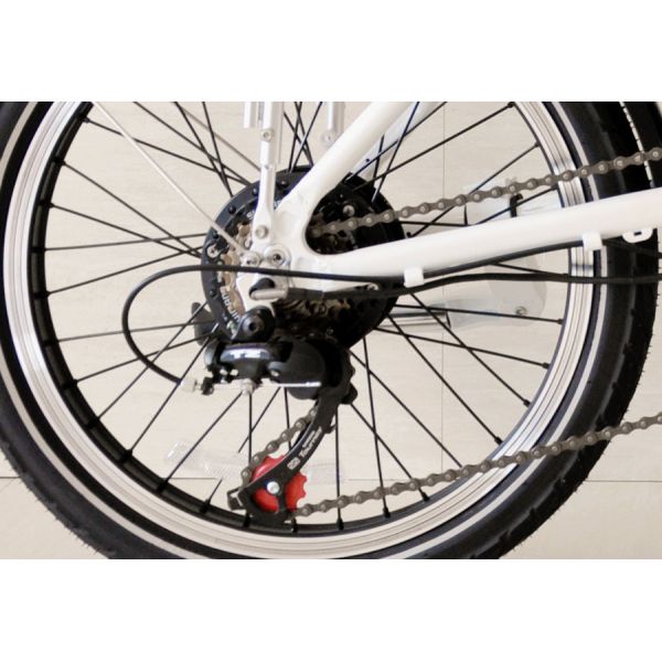 25km/h Electric Folding Bike 20 Inch Wheels , Ladies Fold Up Electric Bike With Shimano Derailleur