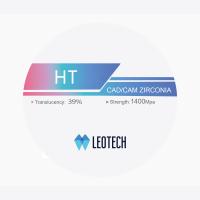 HT White Dental Zirconia Disc with 39% Translucency Multi-unit Bridge Applications 98mm Diameter