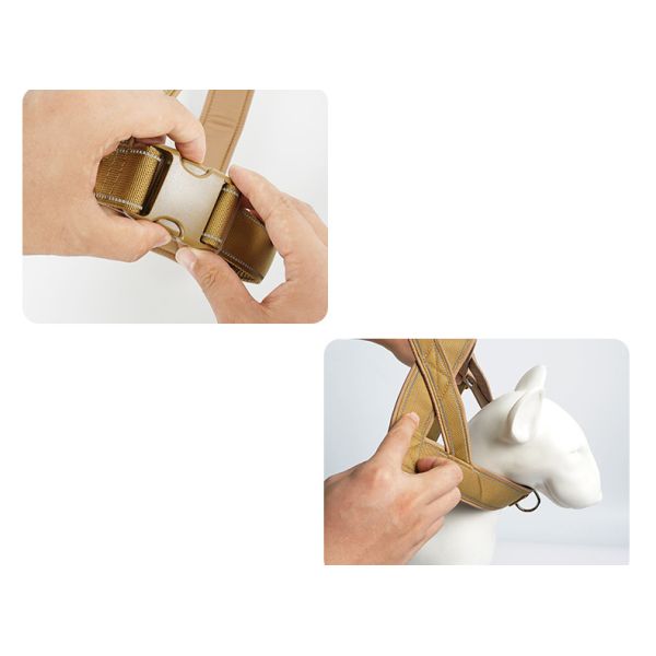 Oem Odm Custom Dog Accessories Leash And Harness Collar Tactical Designer Custom Safety Pet Dog Harness Set Dog Pet Harness