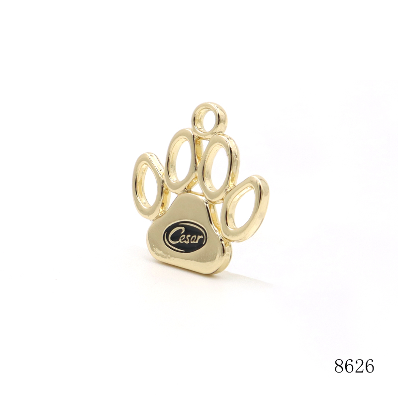 Pet Collar Accessories Metal Label Charm Tag Custom Engraved Logo Hang Tag for Decorations