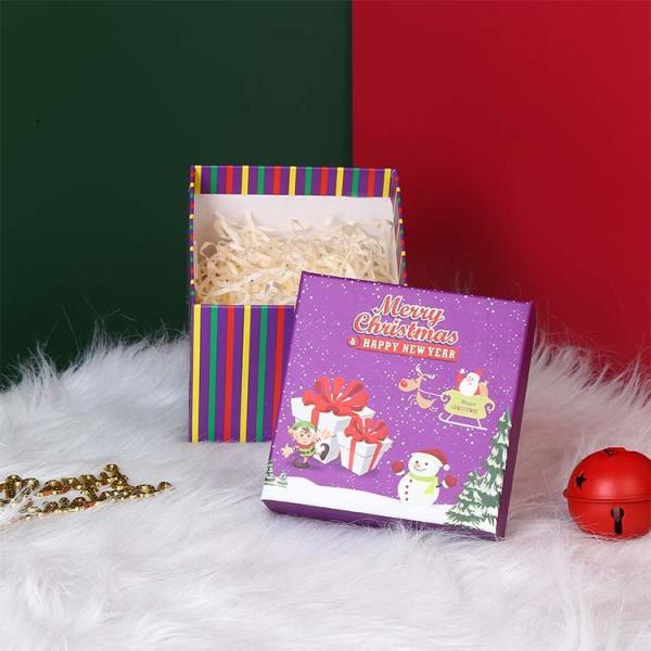 As cookies do saco de papel dos doces da caixa de Eve Apple Custom Paper Packaging do Natal encaixotam o empacotamento