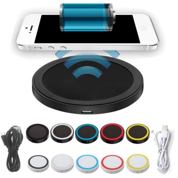Ultra Thin Fast Charging Mini 10w Qi Wireless Charger Pad Disc Iphone