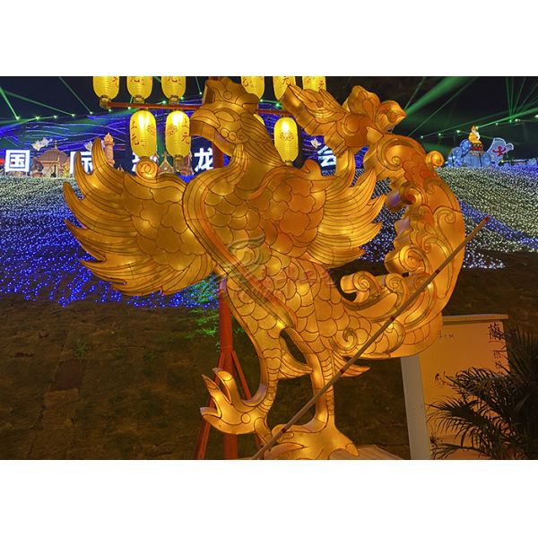 Phoenix Of Guqin Culture Showcases Chinese Dragon Lantern In Entertainment Place